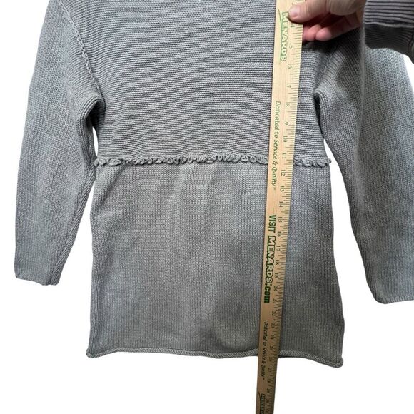 J. Jill Grey Knit Tunic Sweater Boat Neck S Petite- Measurements in pics - Picture 11 of 14